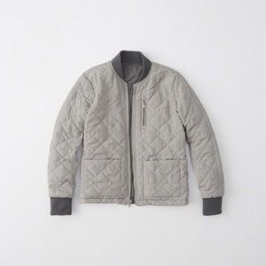 Abercrombie Reversible Bomber Jacket Gray, Small